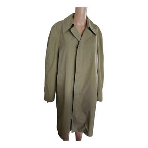 Original LONDON FOG Khaki Trench Coat Size 40 Reg w/Removable Thinsilate Lining